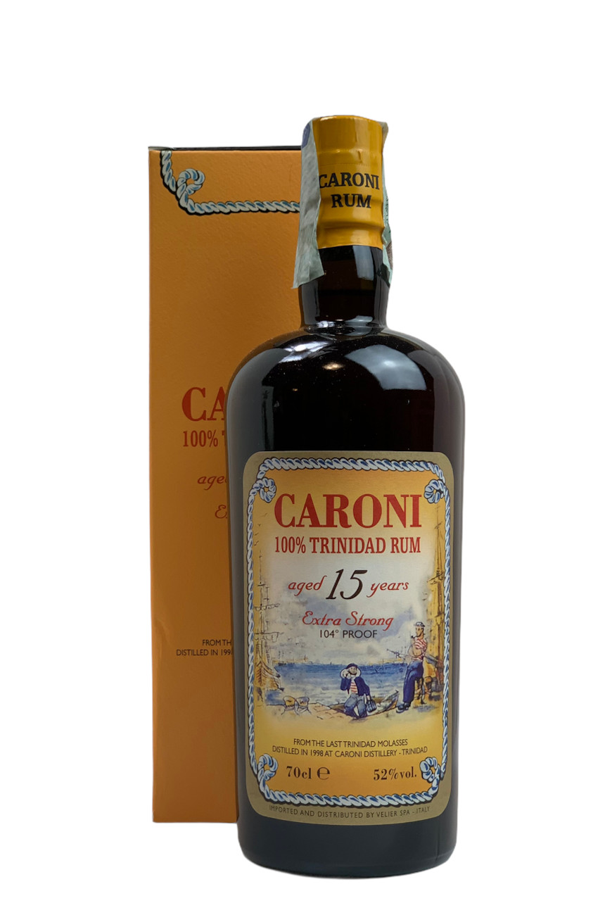 Caroni 1998 Velier 15yo Rum Extra Strong 104 proof. Isla de Rum. Collectors Corner. Old Vintage Fine and Rare spirits. Acquisto online.